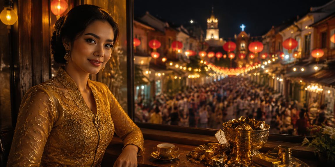 Hiburan kasino di Melaka dengan pakaian tradisional kebaya